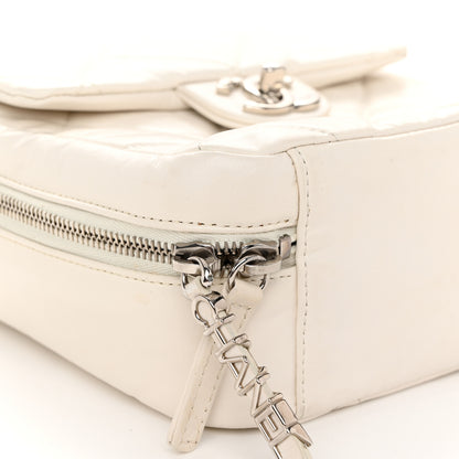 Chanel Aged Calfskin Quilted Top Handle Camera Case White 9 of 12