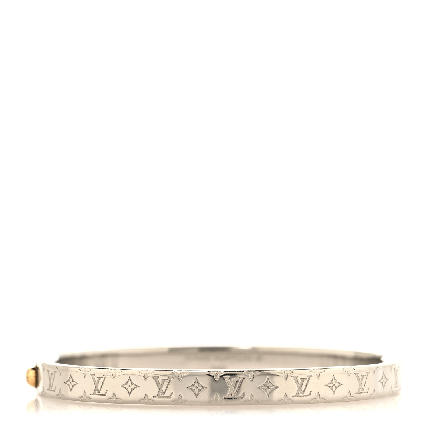 Louis Vuitton Brass Monogram Nanogram Bracelet M Palladium 1 of 5
