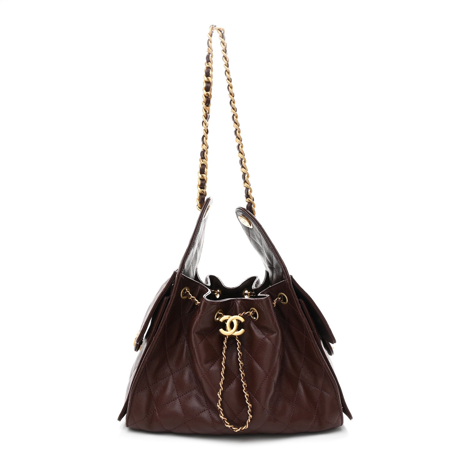 Chanel Caviar Quilted Small Chanel 25 Handbag Burgundy 1 of 11