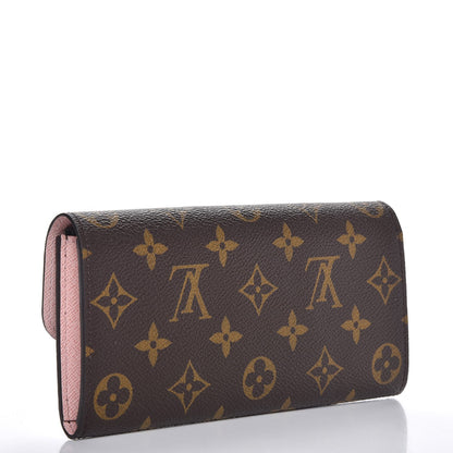 Louis Vuitton Monogram Emilie Wallet Rose Ballerine 3 of 8