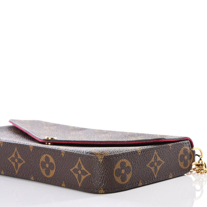 Louis Vuitton Monogram Pochette Felicie Chain Wallet Fuchsia 11 of 15