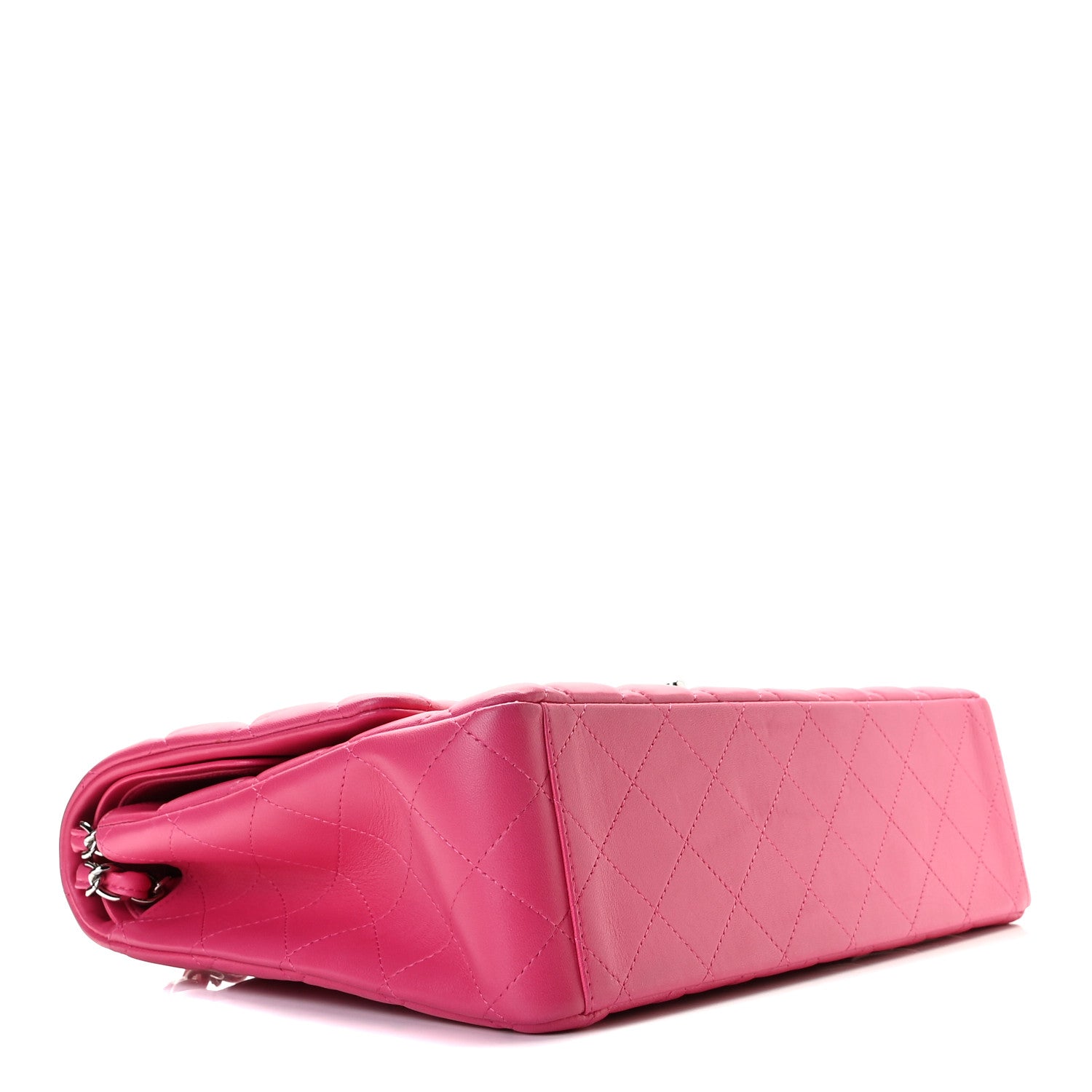 Chanel Lambskin Quilted Jumbo Double Flap Dark Pink 4 of 10