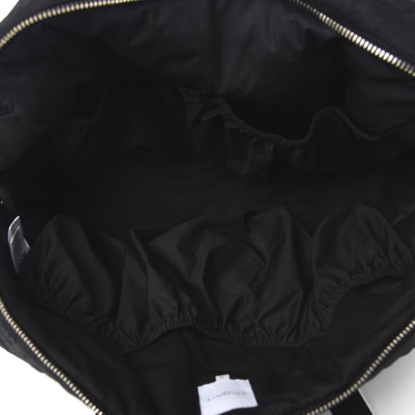 Nylon Quilted Stars Diaper Bag Black