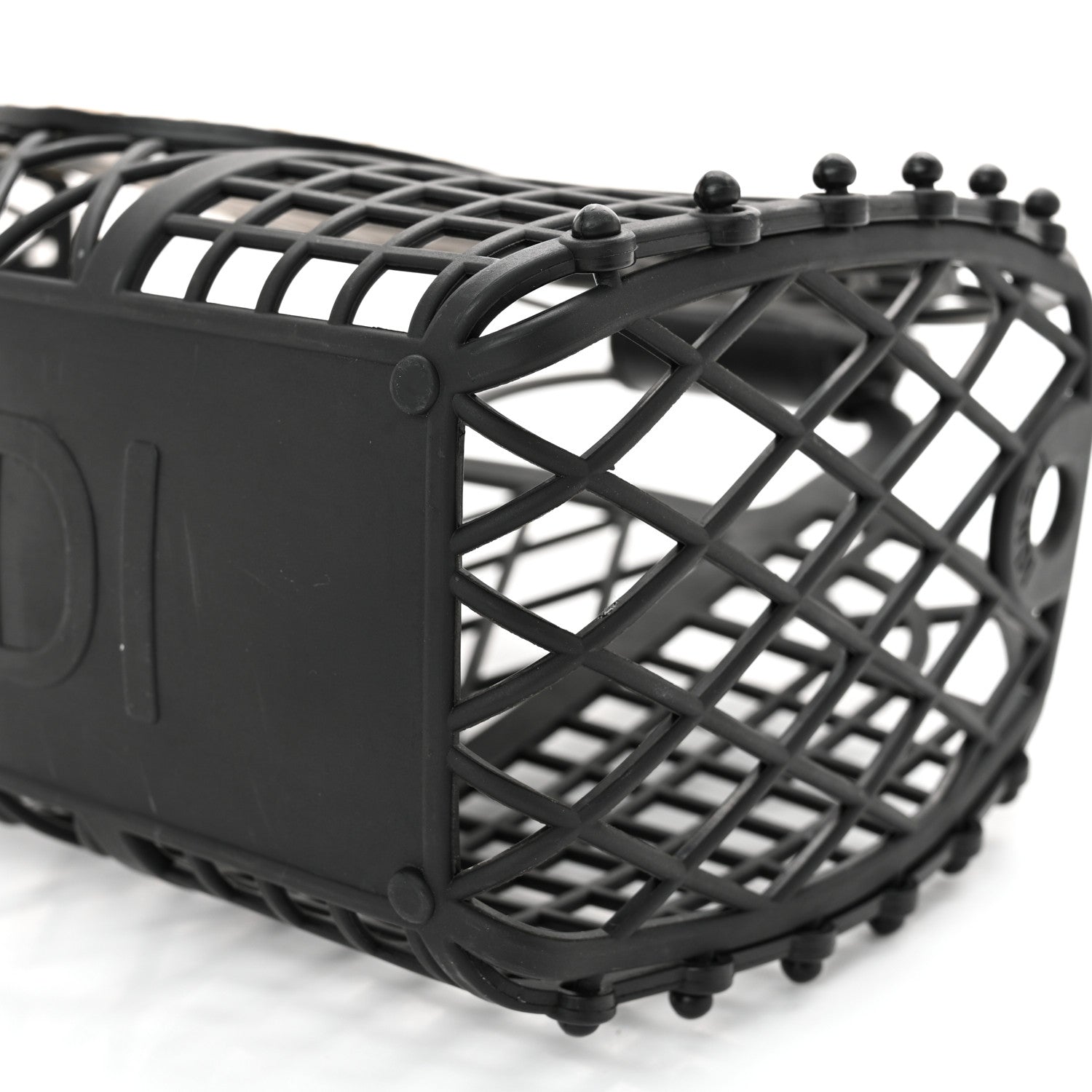 Fendi Recycled Plastic Vitello Liberty Matte Small Fendi Basket Black Miele Scuro 11 of 11