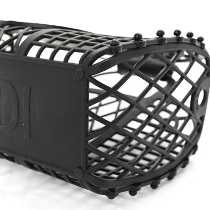 Fendi Recycled Plastic Vitello Liberty Matte Small Fendi Basket Black Miele Scuro 11 of 11