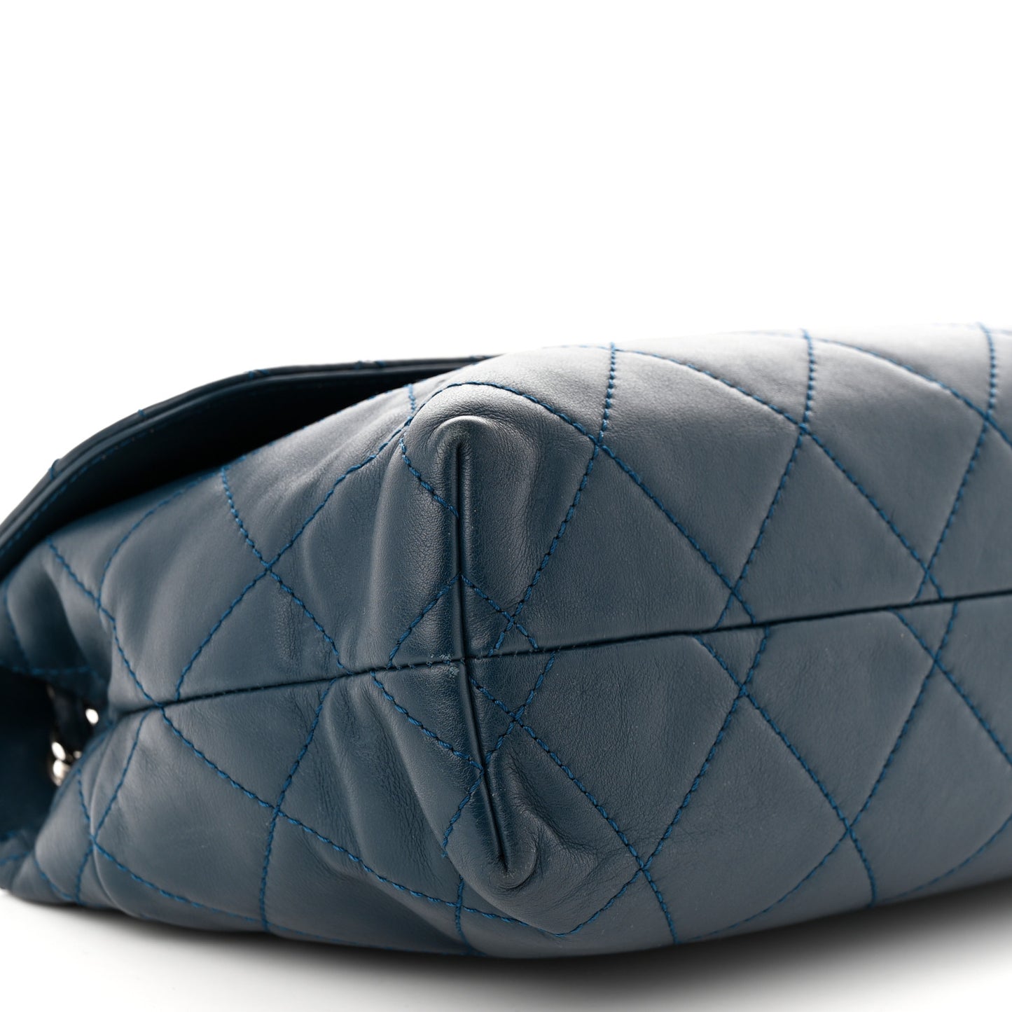 Calfskin Quilted In the Business Flap Dark Navy Blue
