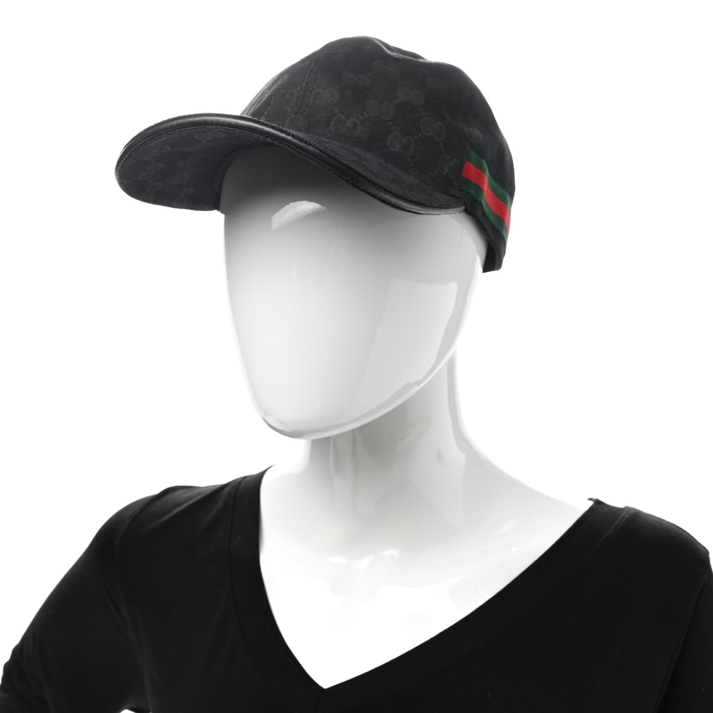 Monogram Web Baseball Hat M Black