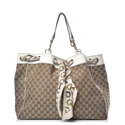 Gucci Monogram Large Positano Tote Off White 1 of 21
