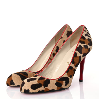 Christian Louboutin Pony Hair Leopard Print Miss Allen 100 Pumps 38 3 of 10