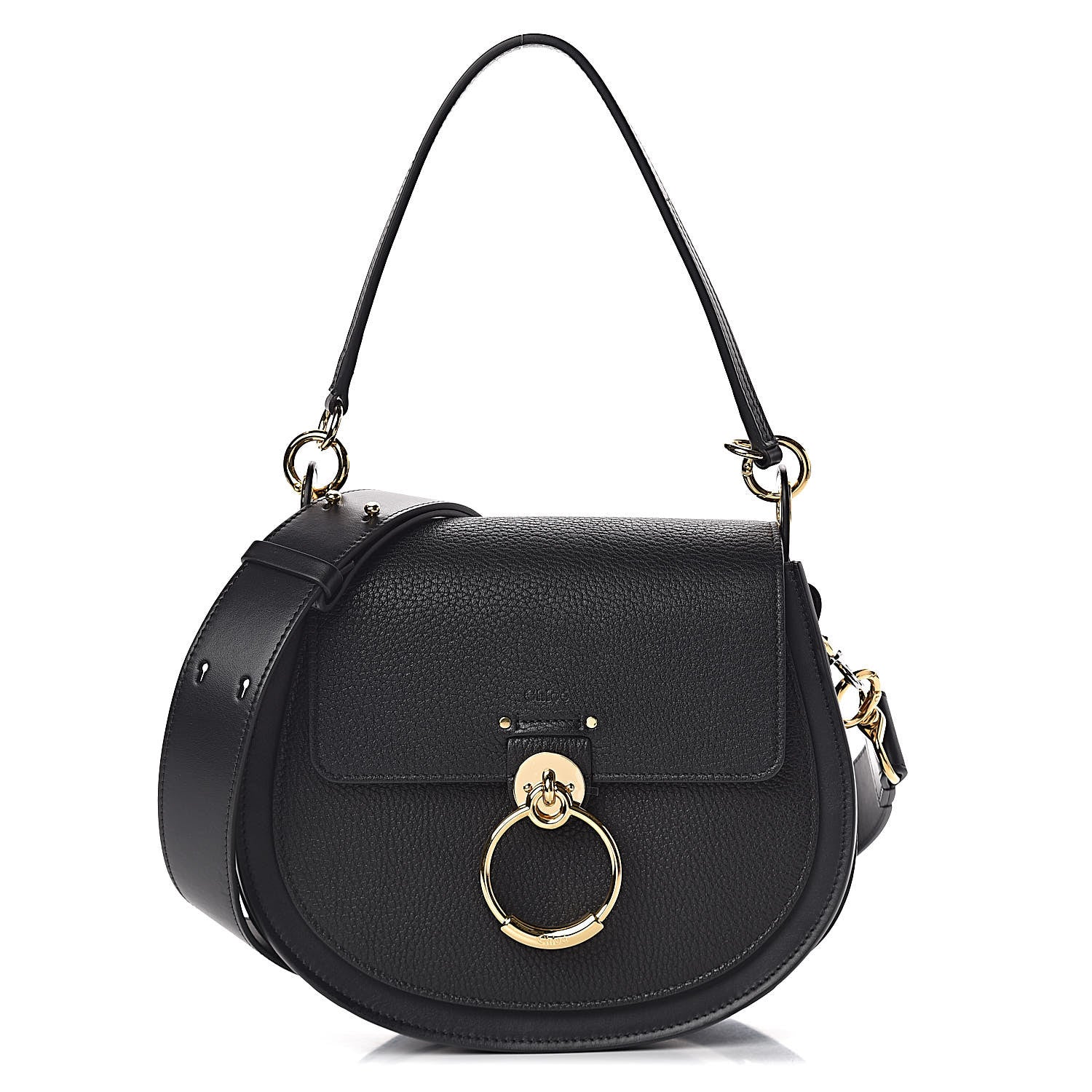 Chloe Grained Calfskin Large Tess Bag Black 1 of 10