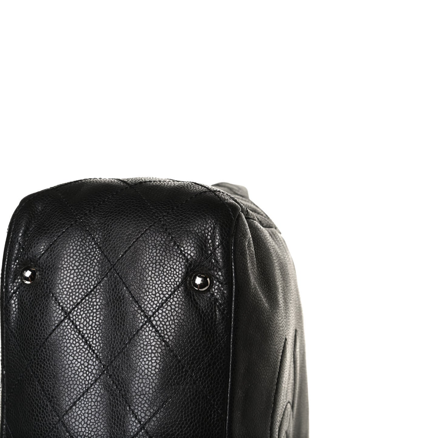 Soft Caviar Large Timeless CC Shopping Tote Black