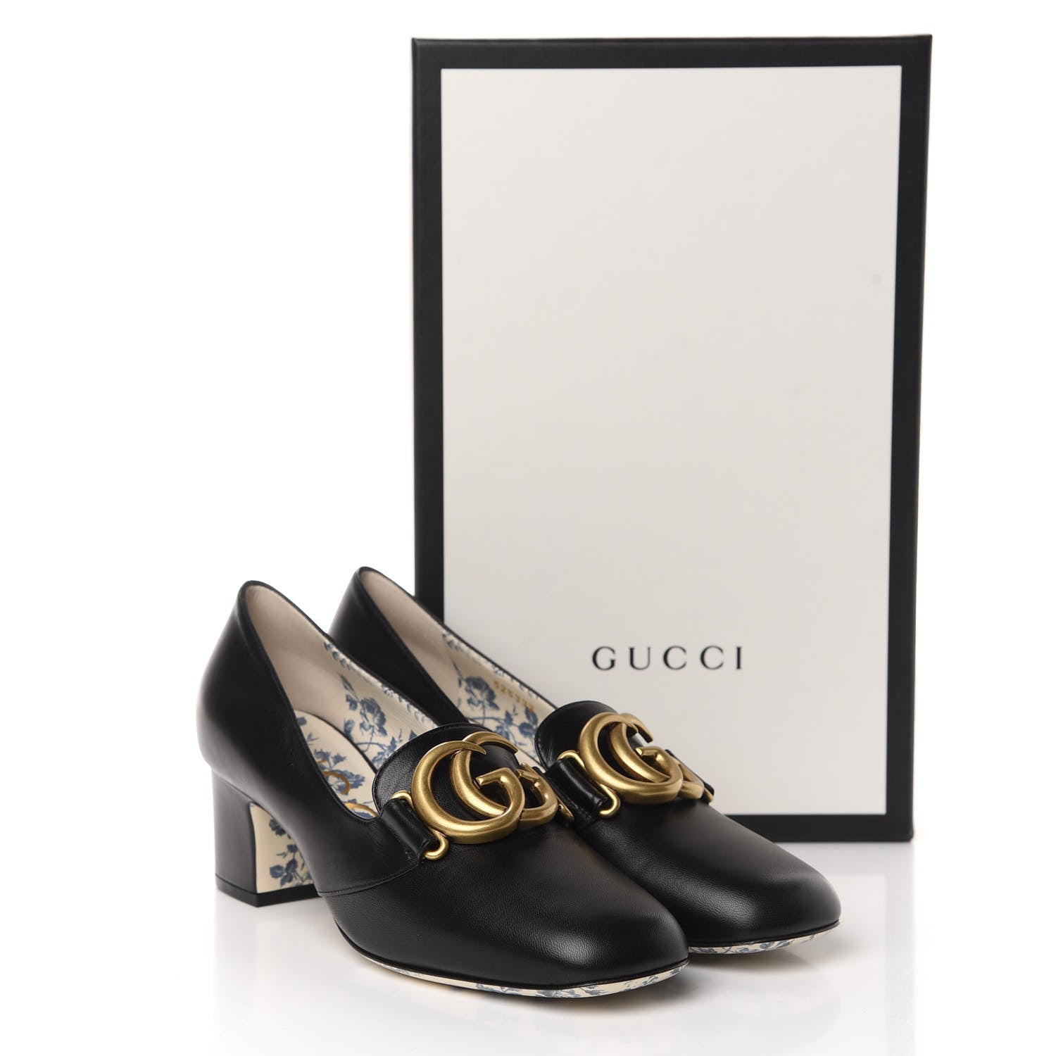 Gucci Malaga Kid GG Victoire 55mm Loafer Pumps 37.5 Black 11 of 11