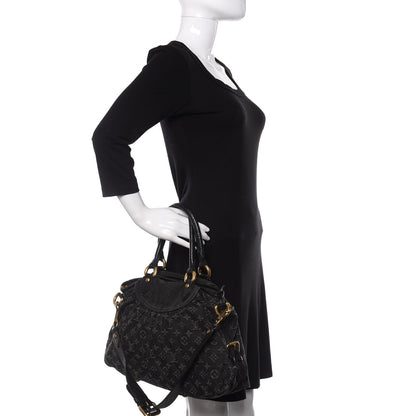 Louis Vuitton Denim Neo Cabby MM Black 2 of 14