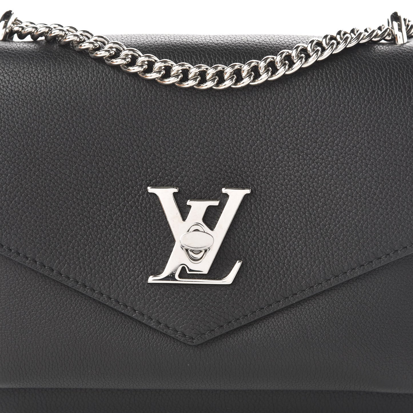 Soft Calfskin My Lockme Chain Bag BB Black