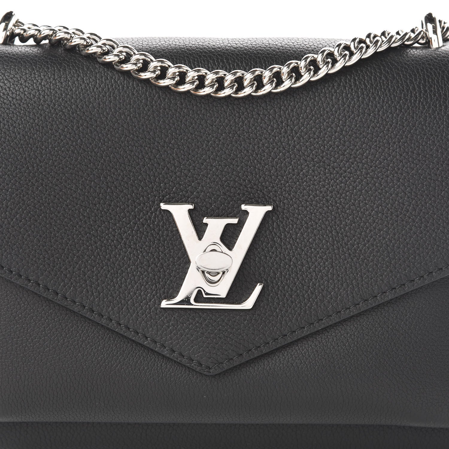 Louis Vuitton Soft Calfskin My Lockme Chain Bag BB Black 9 of 10