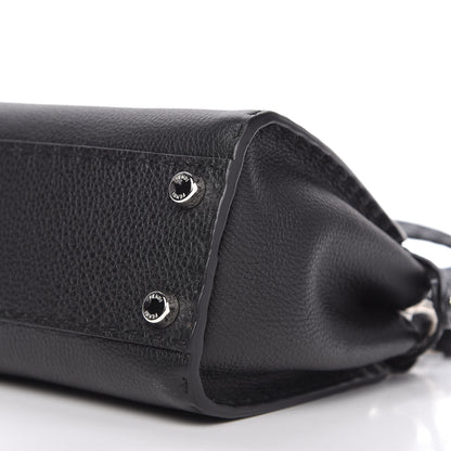 Fendi Cuoio Romano Selleria Bi-Color Mini Peekaboo Iconic Satchel Black Mou 7 of 9