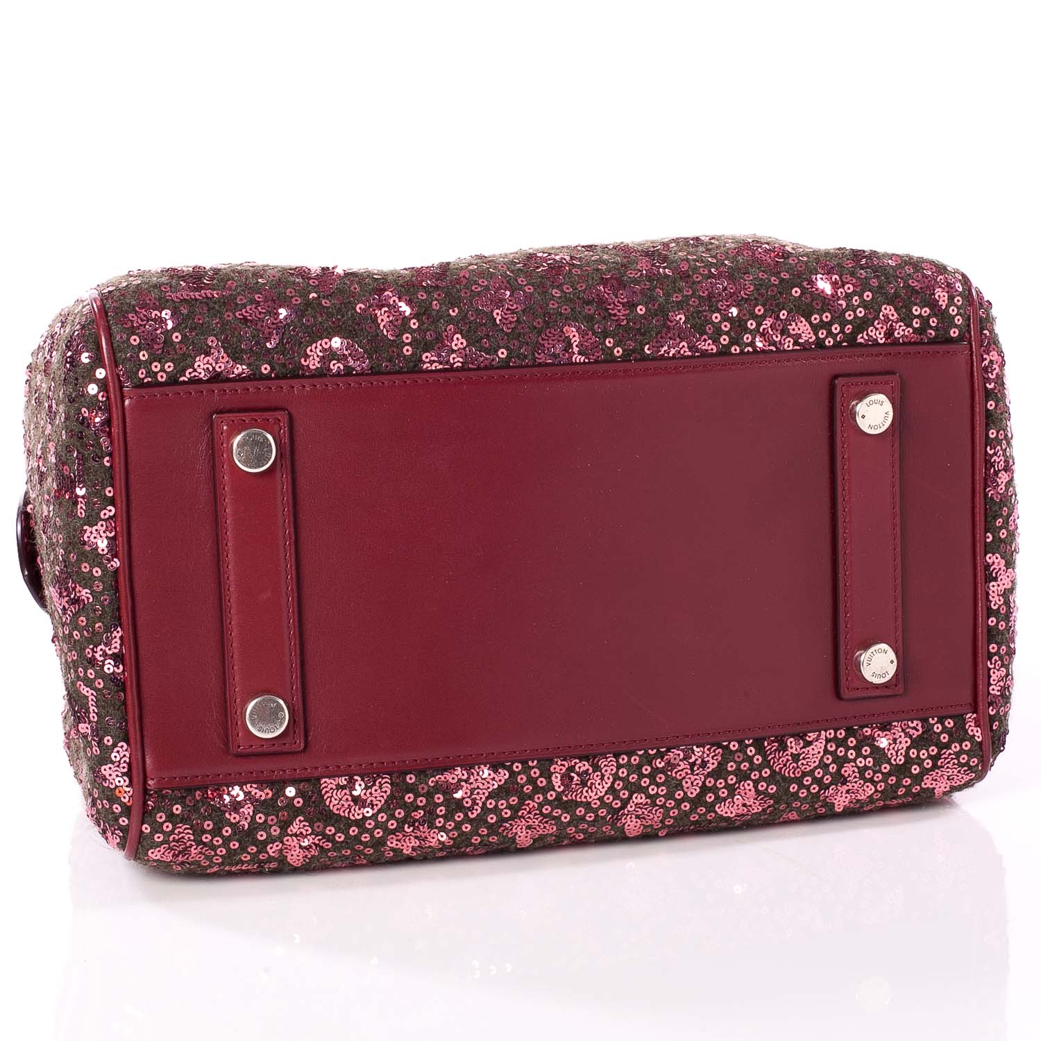 Louis Vuitton Sequin Monogram Sunshine Express Speedy Burgundy 5 of 10