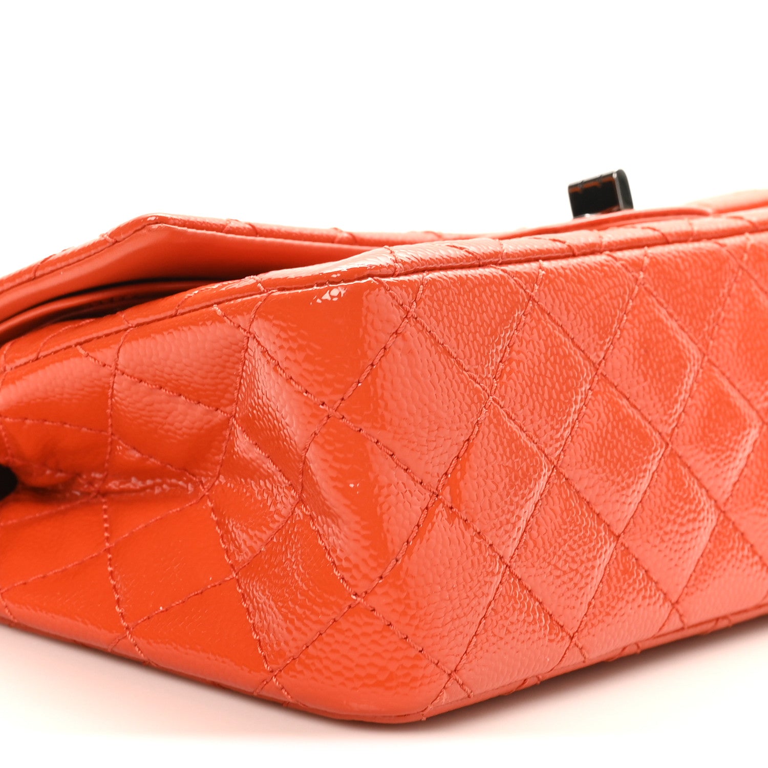 Chanel Patent Caviar Quilted 2.55 Reissue 225 Flap Orange 9 of 11