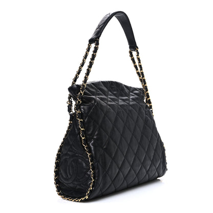 Chanel Calfskin Quilted Medium Chain Me Hobo Black 3 of 10