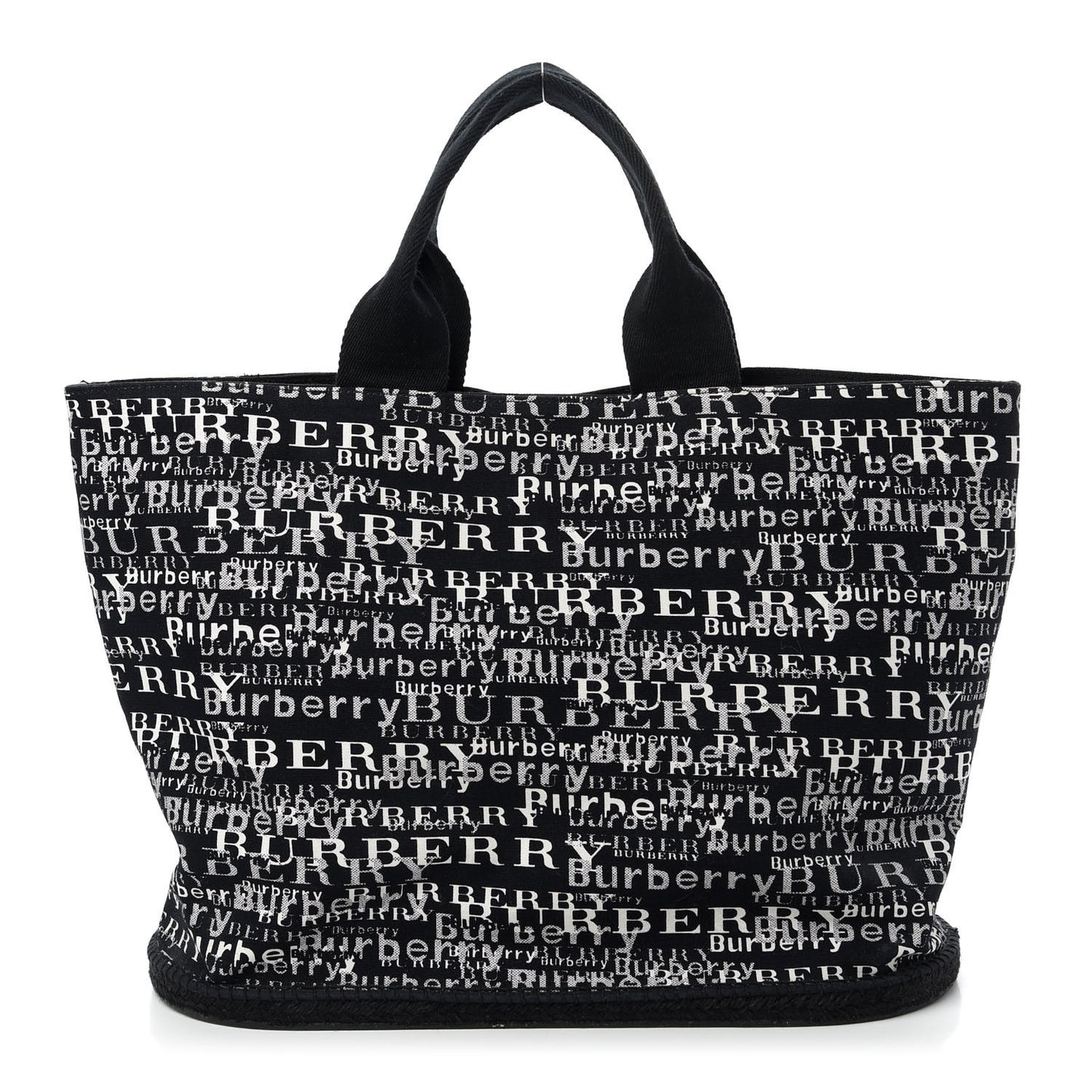 Canvas Logo Tote Black White