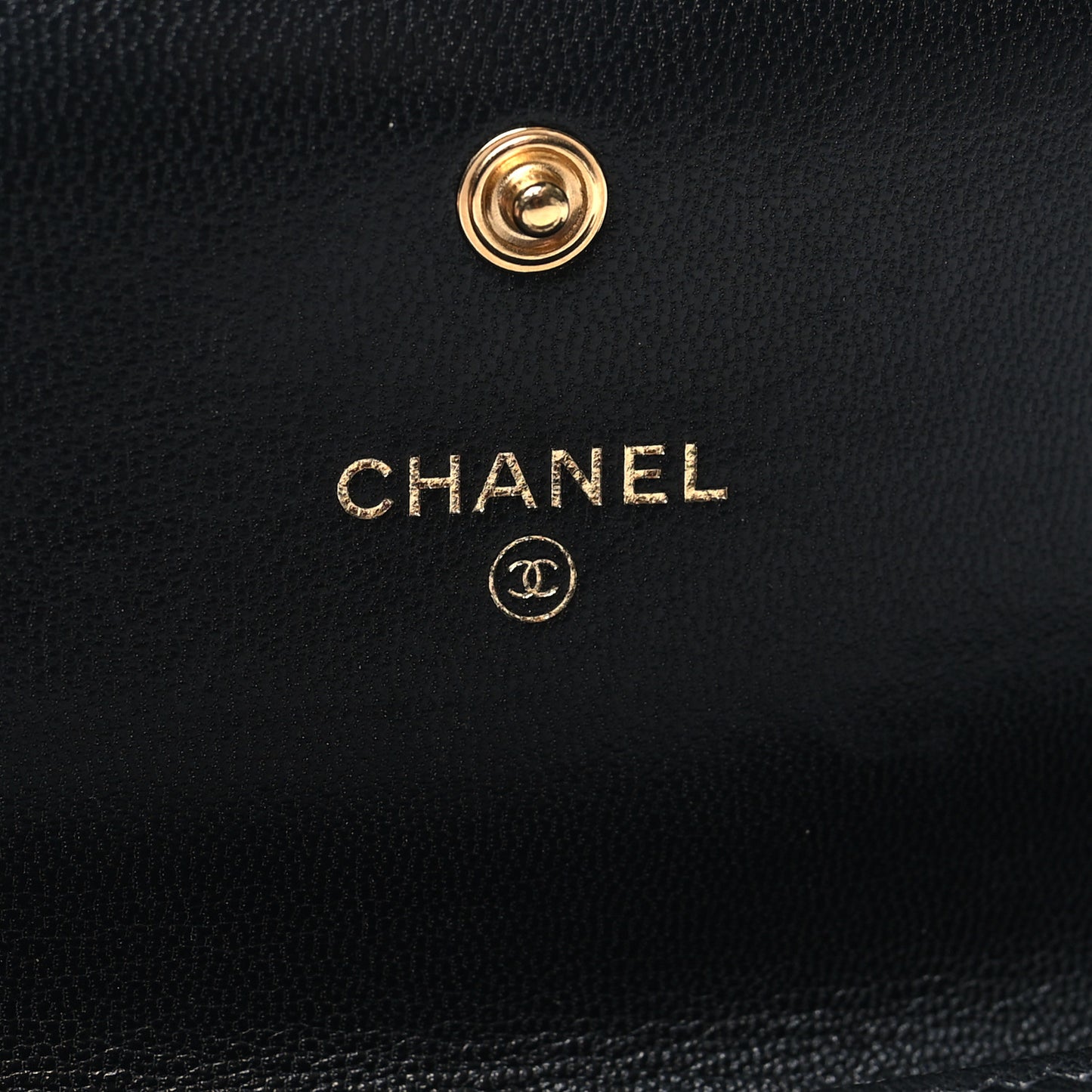 Lambskin Quilted Chanel 19 Flap Wallet Black