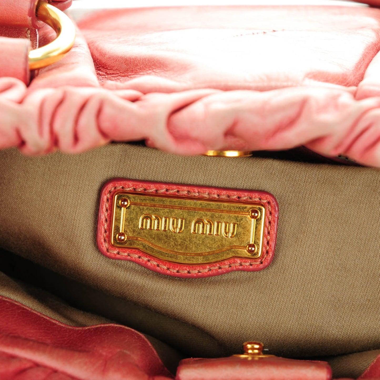 Vitello Lux Gathered Tote Rosa