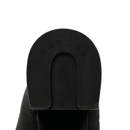 Hermes Knit Calfskin Fontaine 60 Boots 36 Black 8 of 14