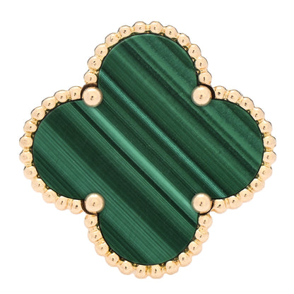 Van Cleef & Arpels 18K Yellow Gold Malachite Magic Alhambra Ring 50 5.25 1 of 5