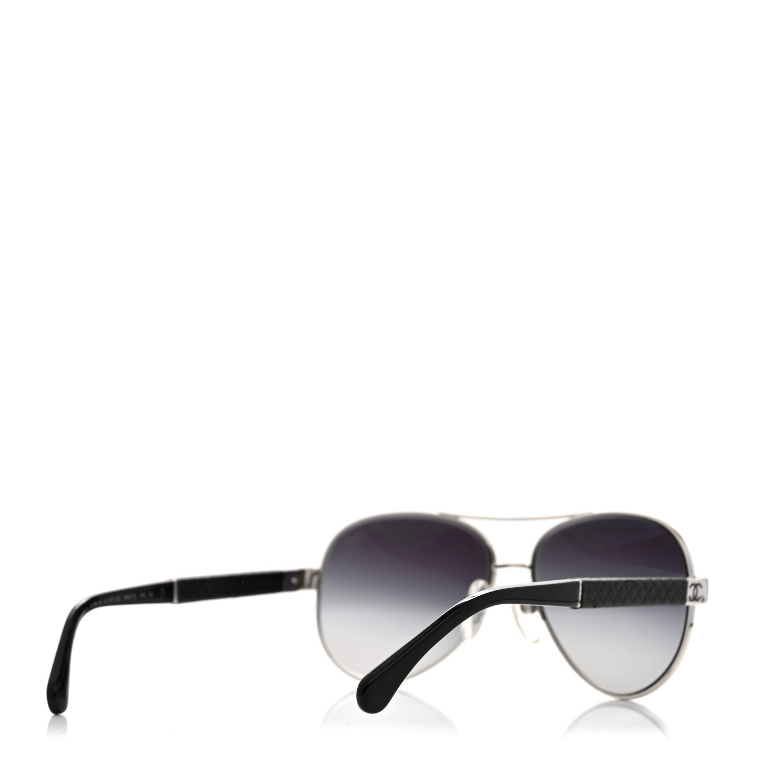 Chanel Lambskin Quilted CC 4195-Q Sunglasses Silver 1939819