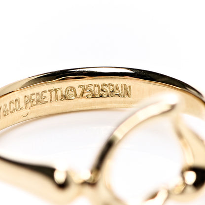 Tiffany 18K Yellow Gold Elsa Peretti Mini Open Heart Ring 47 4 6 of 6