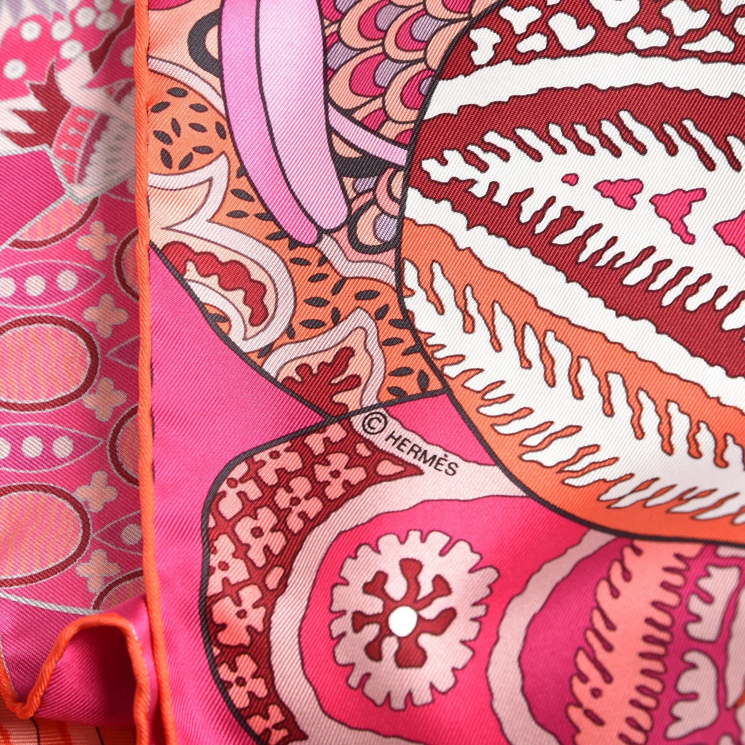 Hermes Silk Fleurs D Indiennes Scarf 90 6 of 7