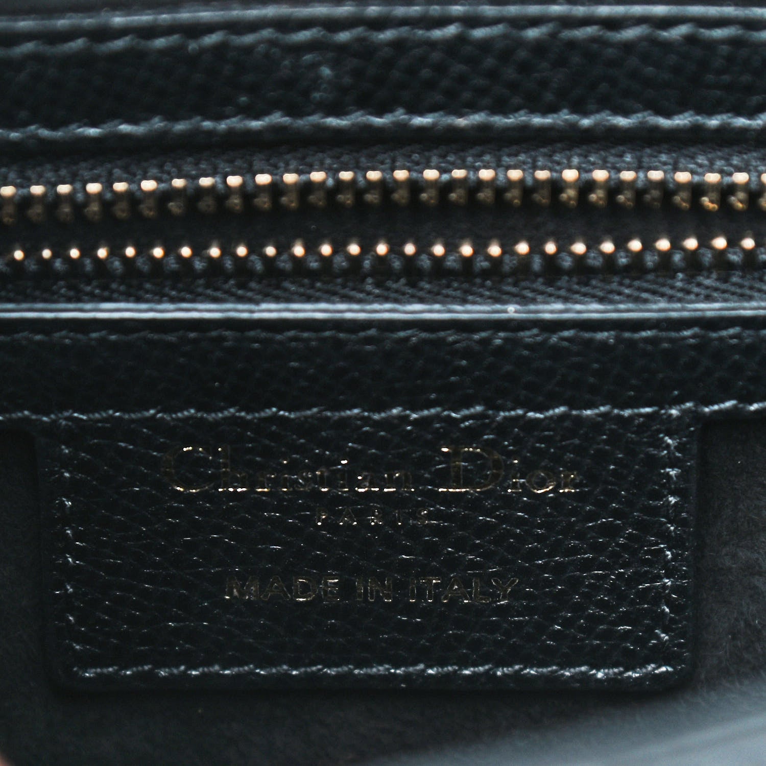Christian Dior Grained Calfskin Saddle Bag Black 6 of 10