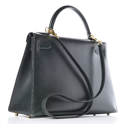 Hermes Box Kelly Sellier 32 Vert Fonce 3 of 15