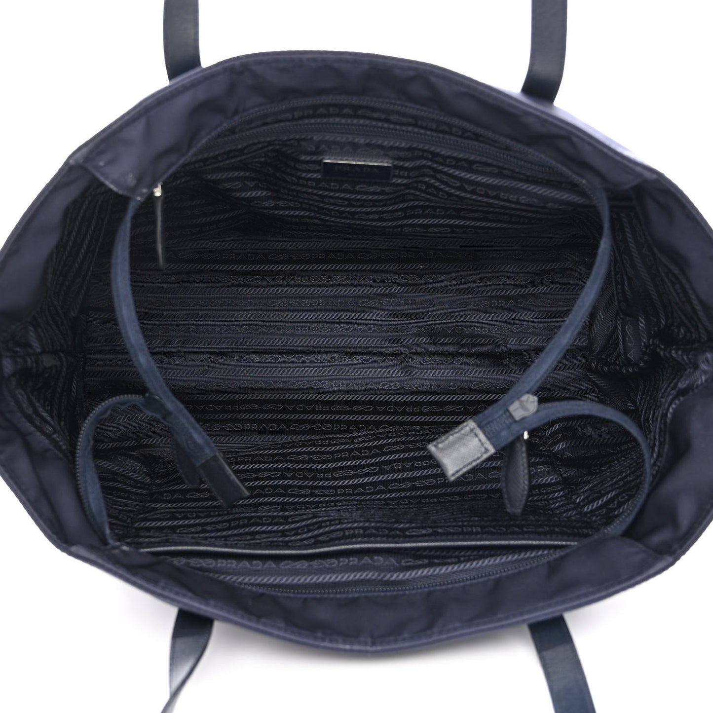 Tessuto Nylon Saffiano Tote Navy