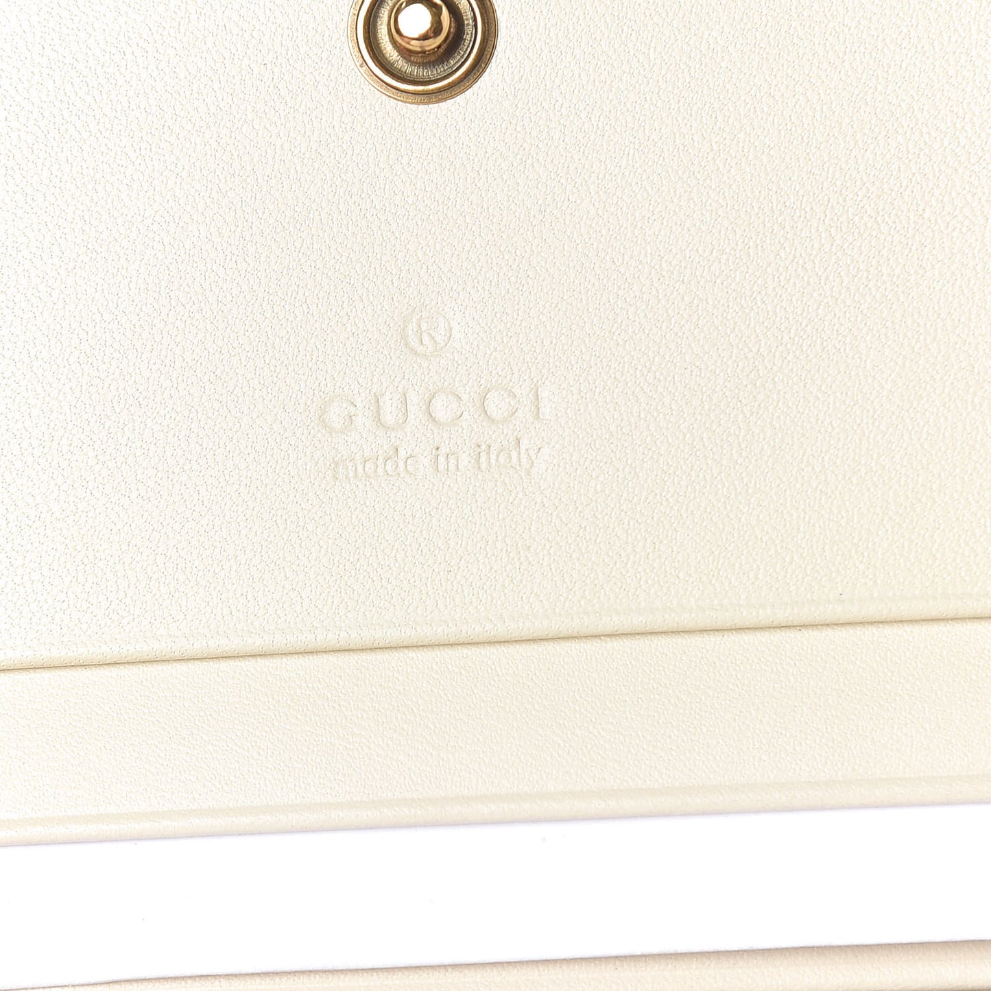 Calfskin Matelasse Trompe L'Oeil Print GG Marmont Card Case Wallet Off White