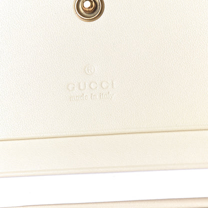 Gucci Calfskin Matelasse Trompe L'Oeil Print GG Marmont Card Case Wallet Off White 6 of 8