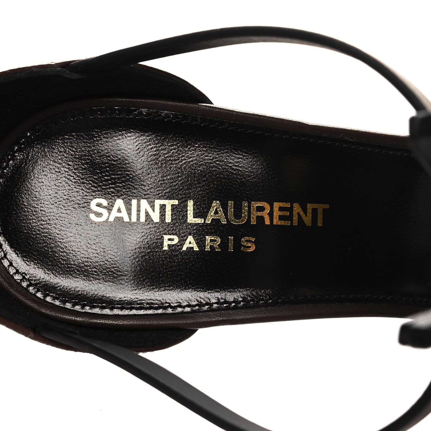Saint Laurent Calfskin Cassandra 100 Sandals 39 Moro 9 of 10