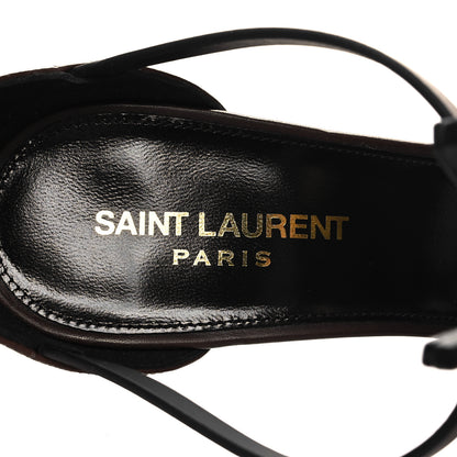 Saint Laurent Calfskin Cassandra 100 Sandals 39 Moro 9 of 10