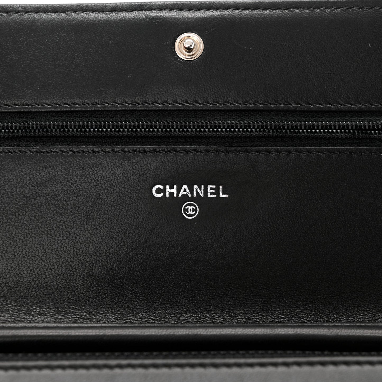 Lambskin Quilted Boy Wallet On Chain WOC Black