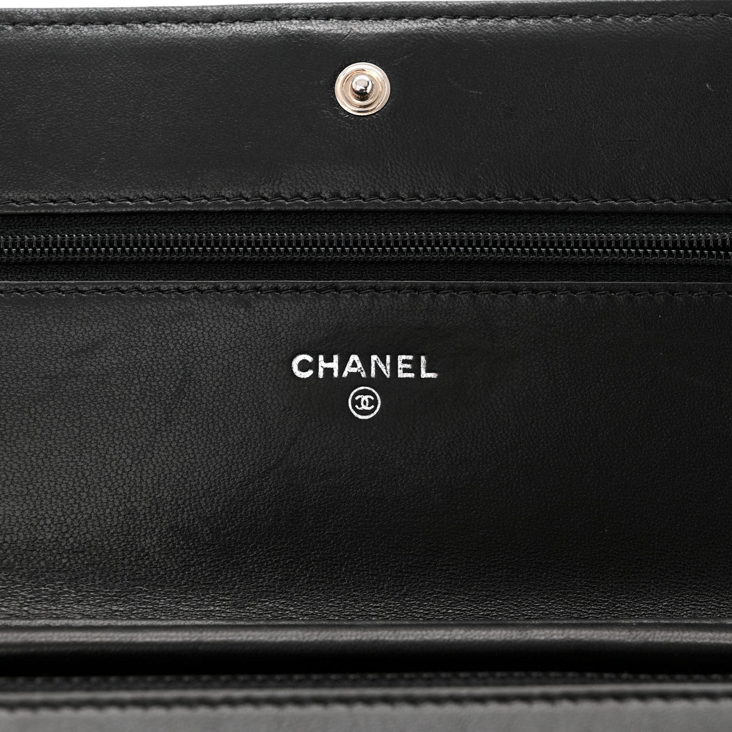 Chanel Lambskin Quilted Boy Wallet On Chain WOC Black 6 of 11
