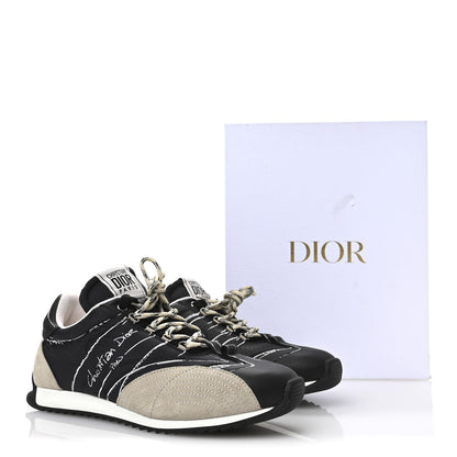 Christian Dior Calfskin Nylon Womens D-Sketch Sneakers 40 Black 9 of 9