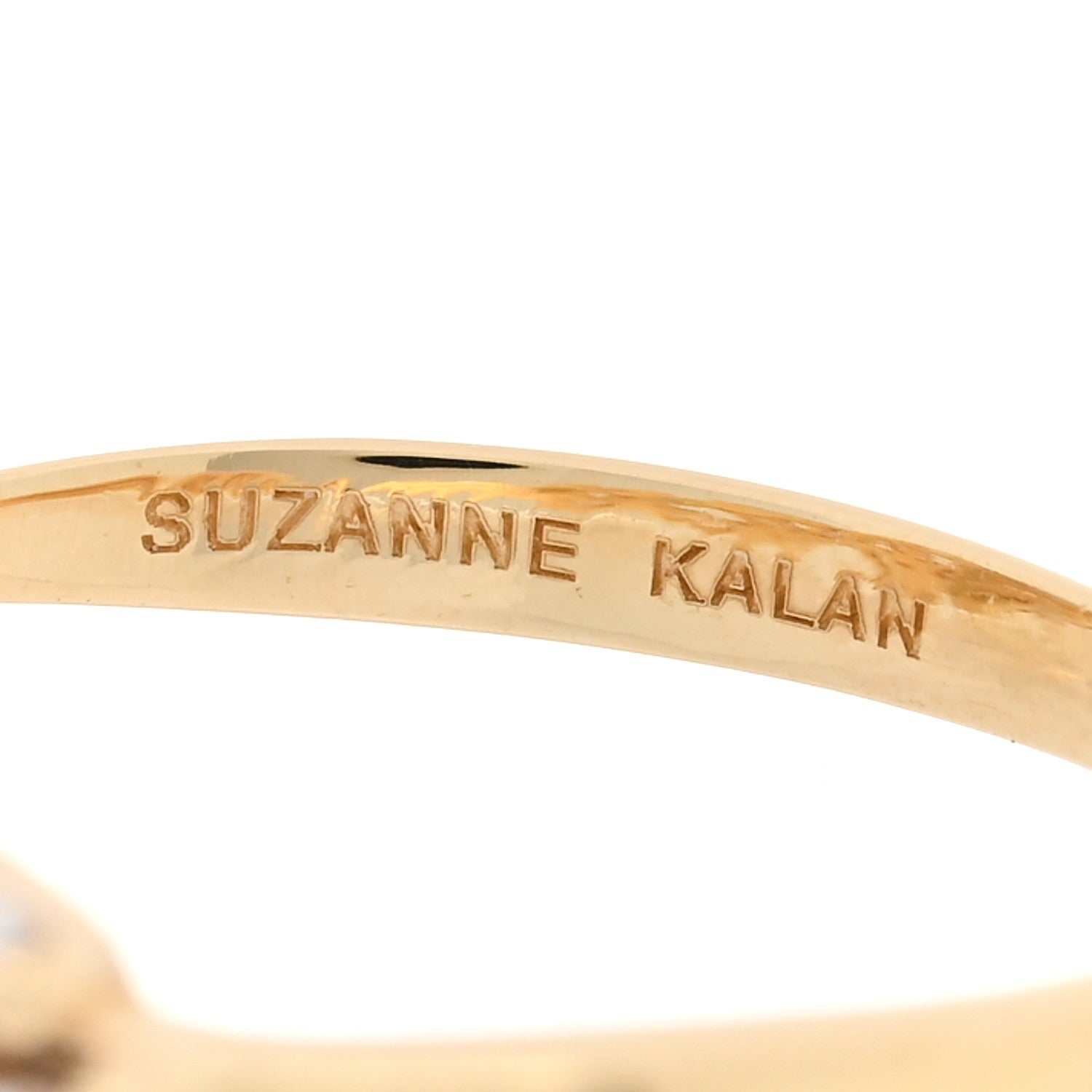Suzanne Kalan 18K Yellow Gold Diamond Baguette Fireworks Ring 55 7.25 4 of 4