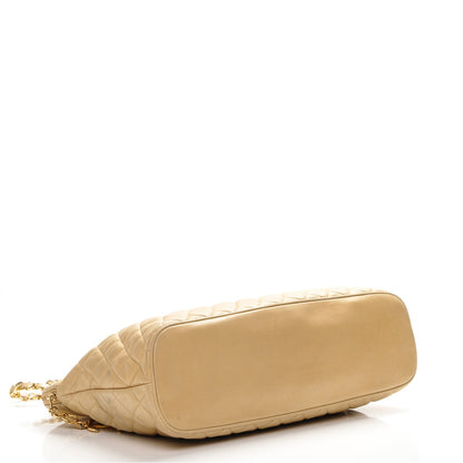 Chanel Lambskin Quilted Shoulder Bag Beige 4 of 11