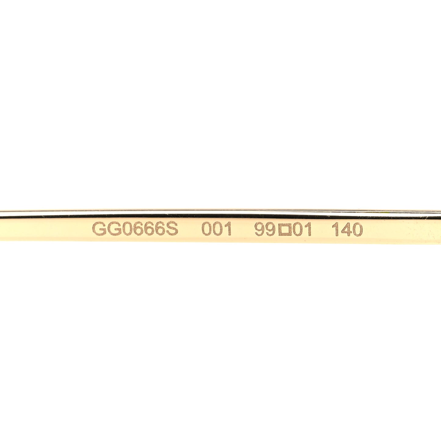 Metal Rimless Star Studded 90mm Cat Eye GG0666S Sunglasses Black Gold