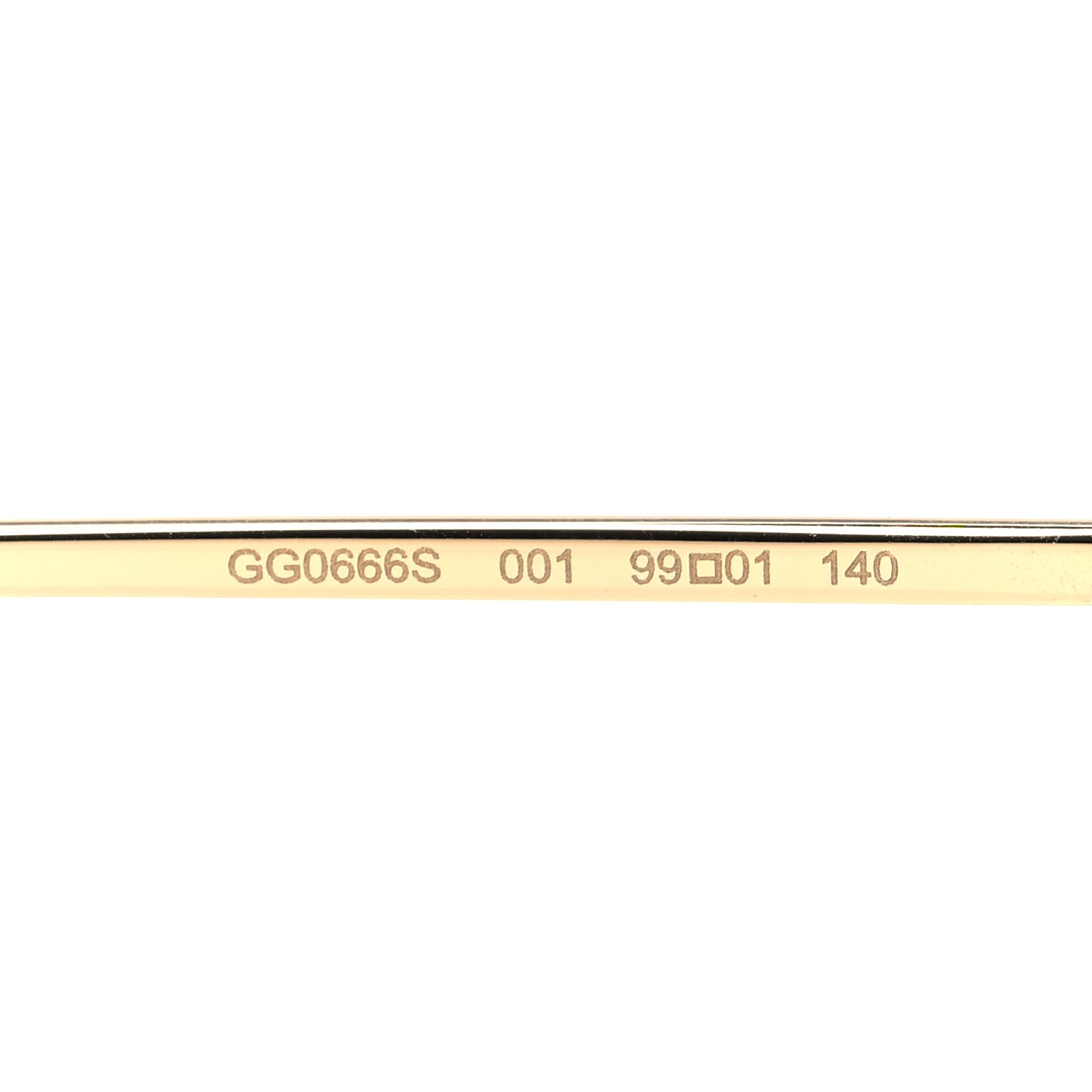 Gucci Metal Rimless Star Studded 90mm Cat Eye GG0666S Sunglasses Black Gold 6 of 7