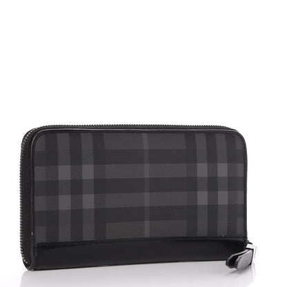 Burberry London Check Large Zip Around Wallet Charcoal 3 of 9