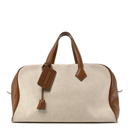 Hermes Toile Taurillon Clemence Victoria II 43 Gold 1 of 12