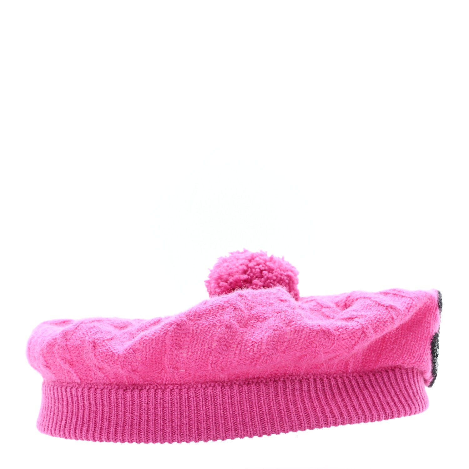 Chanel Cashmere Beaded CC Beret Pink 6 of 9