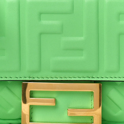 Fendi Nappa FF 1974 Embossed Mini Baguette Tomatillo 8 of 10