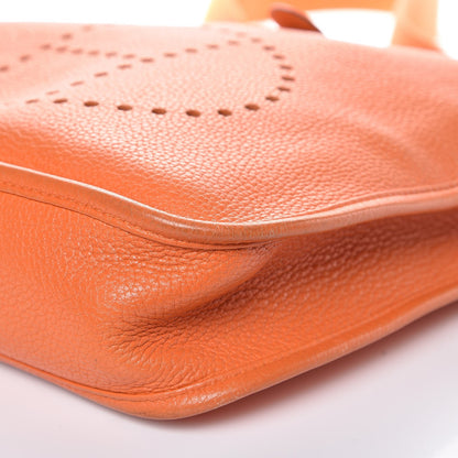 Hermes Taurillon Clemence Evelyne PM Orange 13 of 17